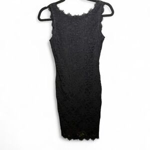 Jump Apparel size S black lace knee-length dress with scalloped hem